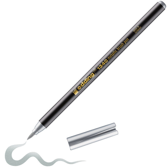 Edding -  Brushpen  1340 metallic zilver