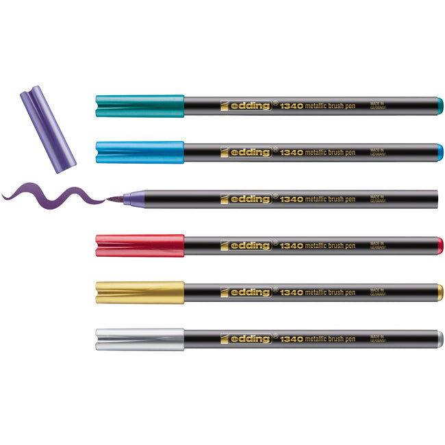 Edding -  Brushpen  1340 metallic ass | 10 stuks