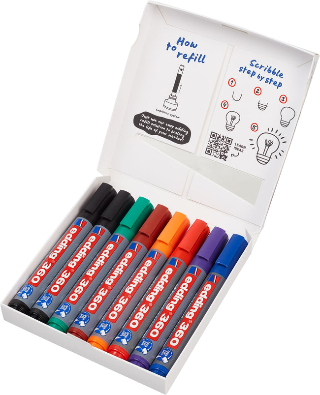Edding -  Whiteboardmarker  360 rond 1.5-3mm ass | 32 stuks