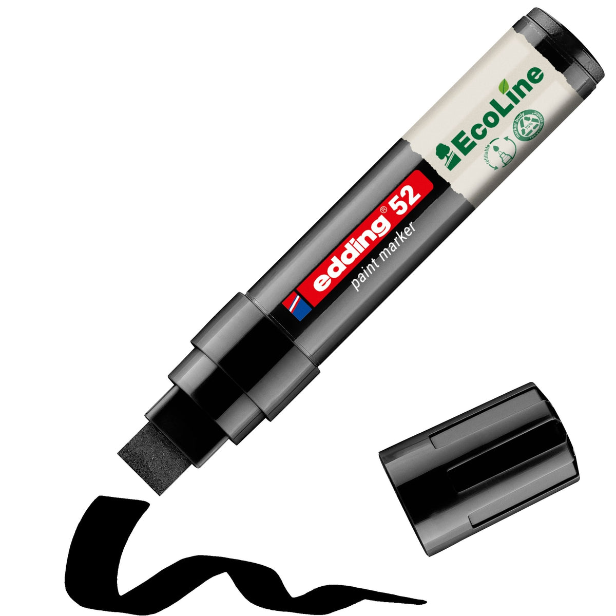 Edding EcoLine -  Paintmarker edding 52 eco waterbasis 4-15mm zwart