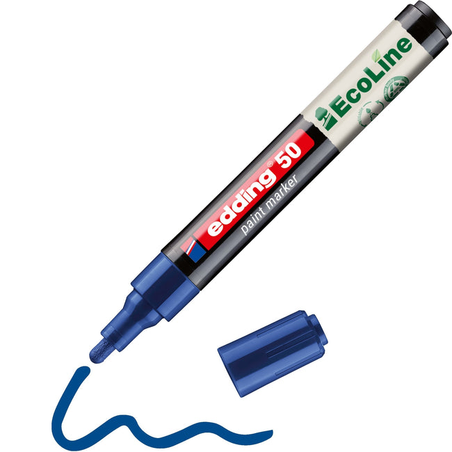 Edding EcoLine -  Paintmarker edding 50 eco waterbasis 2-3mm blauw