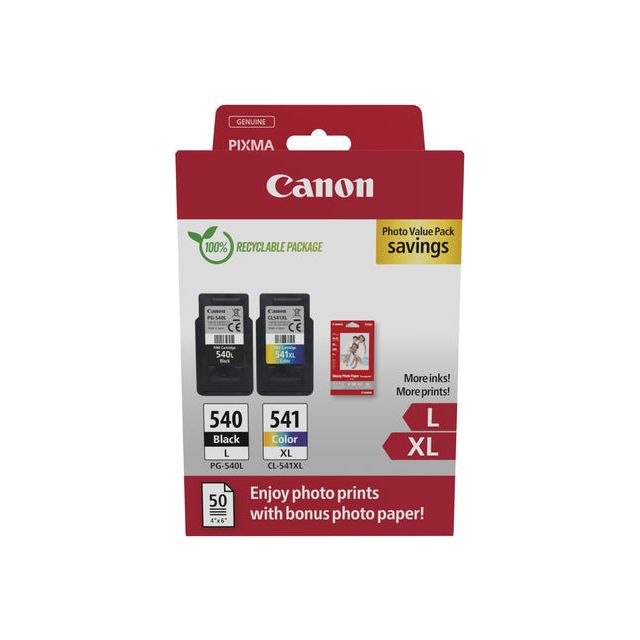 Canon-Inkcartridge Canon PG-540L CL-541XL Black + KL