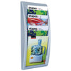 Paperflow - porte-brochures mural argent