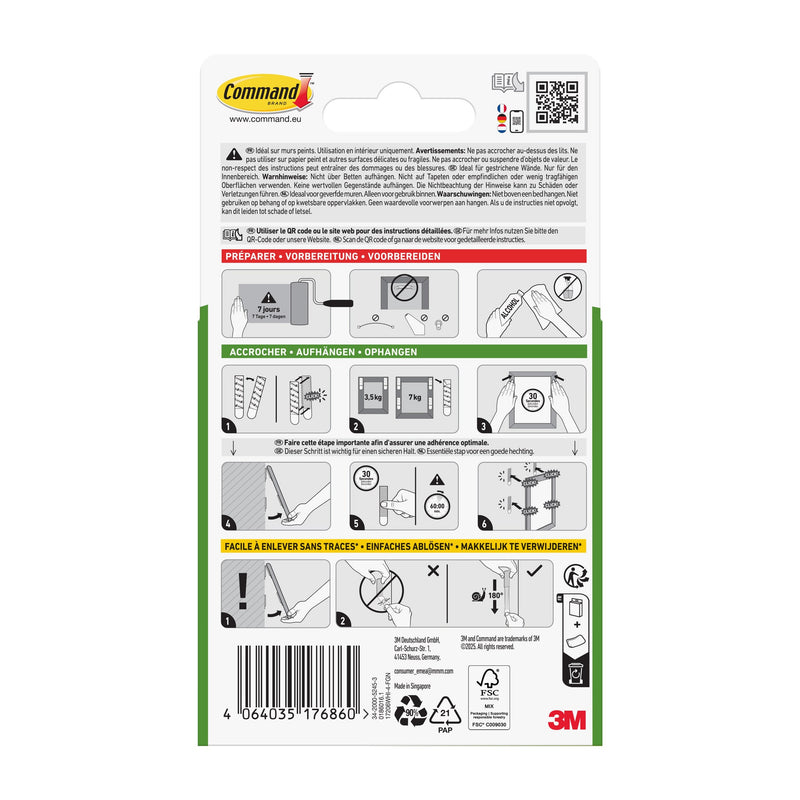 Command -  Bevestigingsstrip  groot klik vast 7.2kg wt