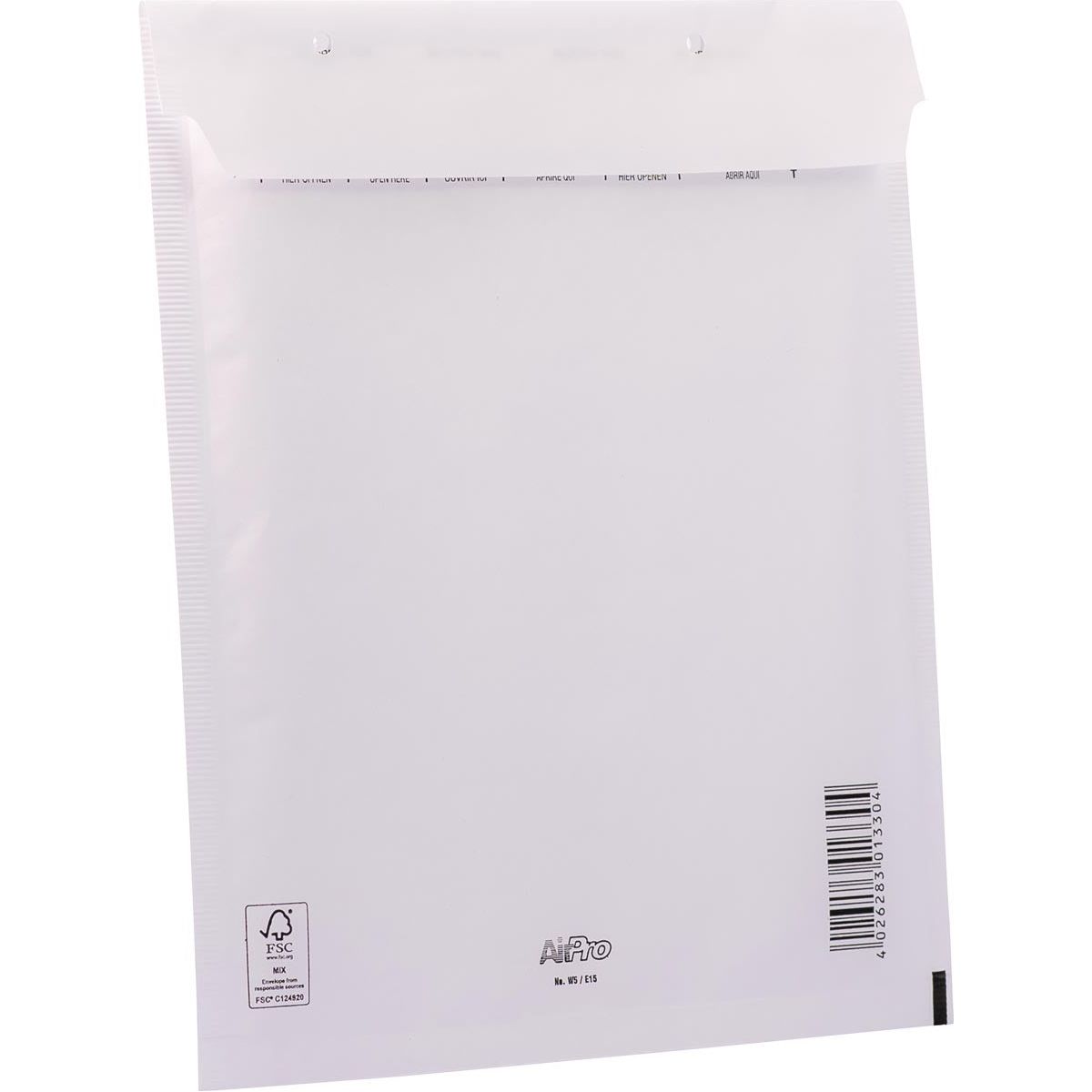 AirPro - Bong AirPro Air Cushion Enveloppes C15, FT 220 x 265 mm avec fermeture de bande, blanc, paquet de 10 pièces