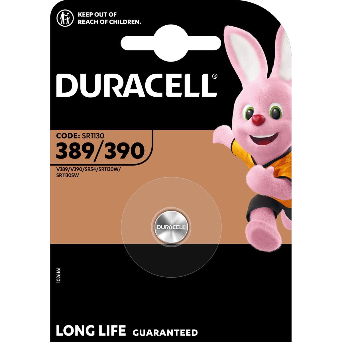 Duracell - Knoop Cell 389/390, cloque de 1 morceau