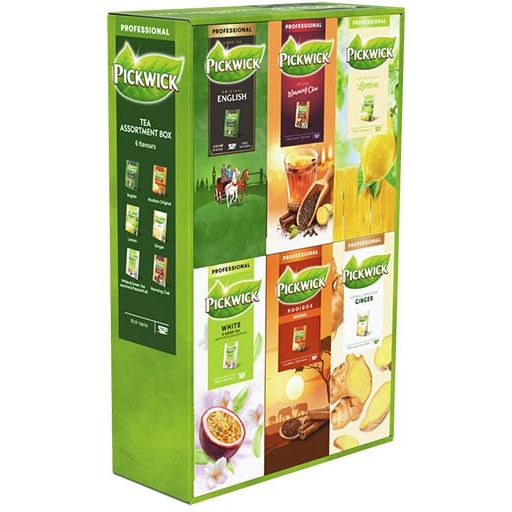 Pickwick -  thee, combipack 6 smaken, pak van 150 stuks