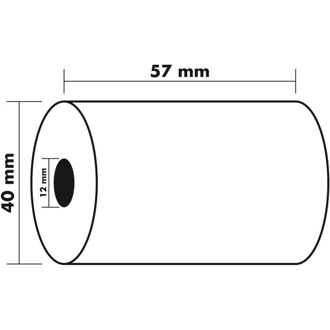 Exacompta - rolletjes bank en betaalkaartterminal 57x40x12x18, 1 thermische laag 55g zonder bpa