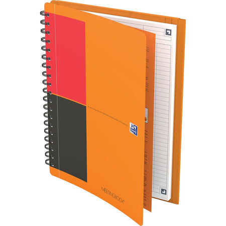 Oxford - INTERNATIONAL meetingbook connect, robusta copertina in cartone arancione, 160 pagine, ft B5, a righe