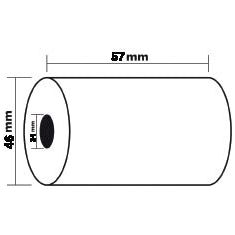 Exacompta - thermische rekenrol ft 57 mm, diameter +-46 mm, asgat 12 mm, lengte 24 meter, pak van 5 rol