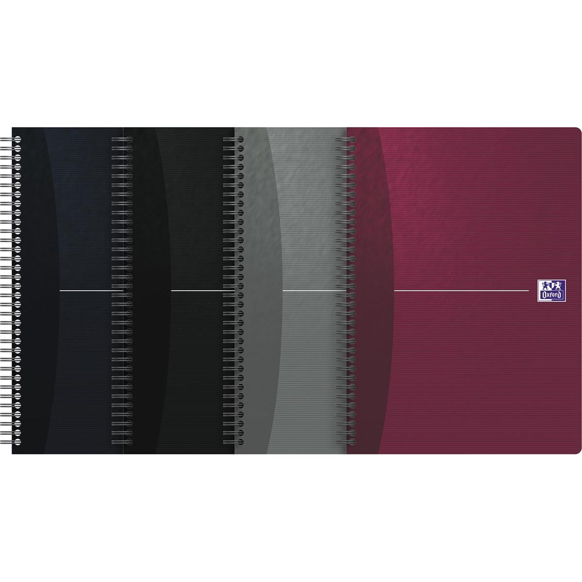 Oxford - Taccuino a spirale Essentials, 180 pagine, ft 17,6×25 cm (L5), 90 fogli, a quadretti 5 mm, geass