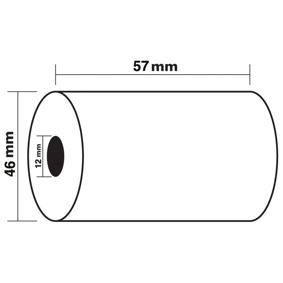 Exacompta - Wärme Berechnung Rolle ft 57 mm, d +-46 mm, Wellenloch 12 mm, Länge 24 m, Packung von 10 Rollen