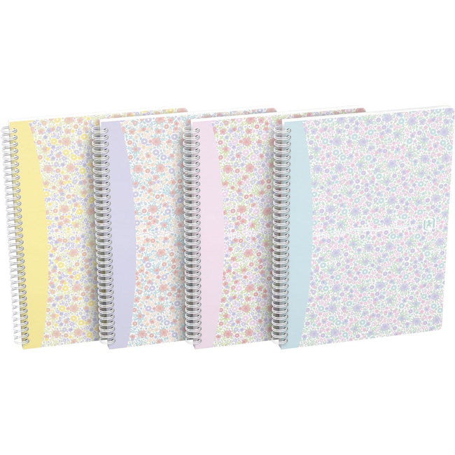Oxford - Blocco spirale floreale linea b5 assortito