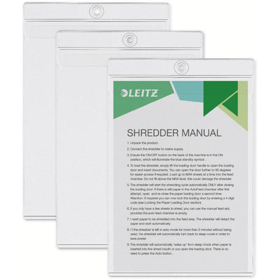 Leitz - Cartella ad inserti modello U con occhiello per appendere 0,20 mm PVC A5 trasparente 50 pezzi