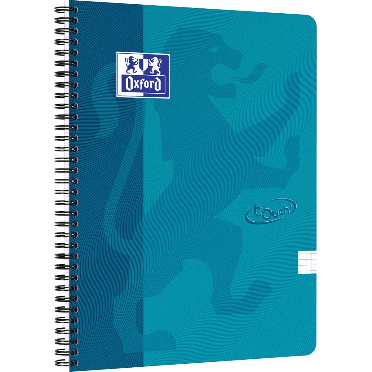 Oxford - Spiral pad Touch A4 diamond 5mm 70 sheets aqua