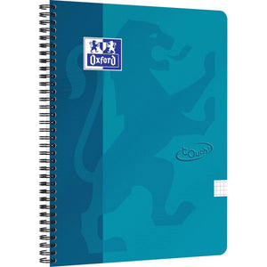 Oxford - Spiral pad Touch A4 diamond 5mm 70 sheets aqua