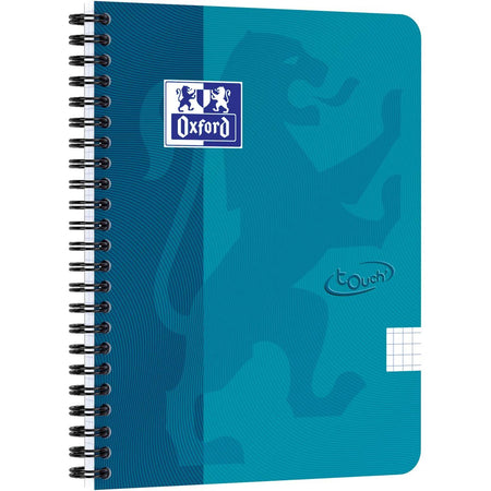 Oxford - Blocco a spirale Touch A5 diamante 5 mm 70 fogli acqua