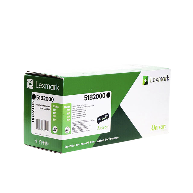 Lexmark - Tonercartridge lexmark 51b2000 zwart