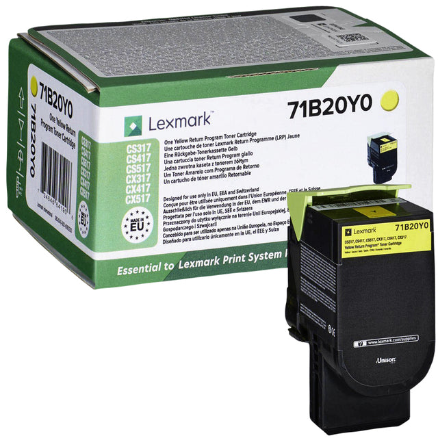 Lexmark - Tonercartridge lexmark 71b20y0 geel