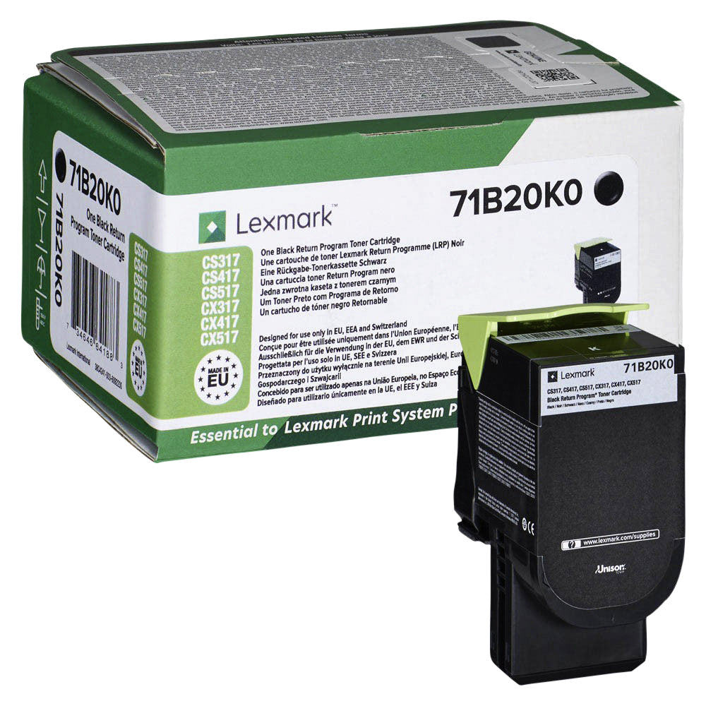 Lexmark - Cartucho de tóner 71b20k0 negro