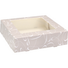 Klika - Caja pastelera | Remolino | cartón + PET | 19x19x5cm | con ventana | 200 piezas