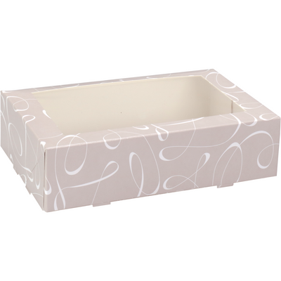 Klika - Pastry box | Swirl | carton + PET | 19x12.5x5cm | with window | 200 pieces