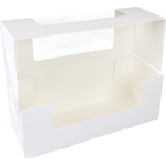 Klika - Gebaksdoos | karton + PET | 25x10x9cm | met venster | wit | 150 stuks