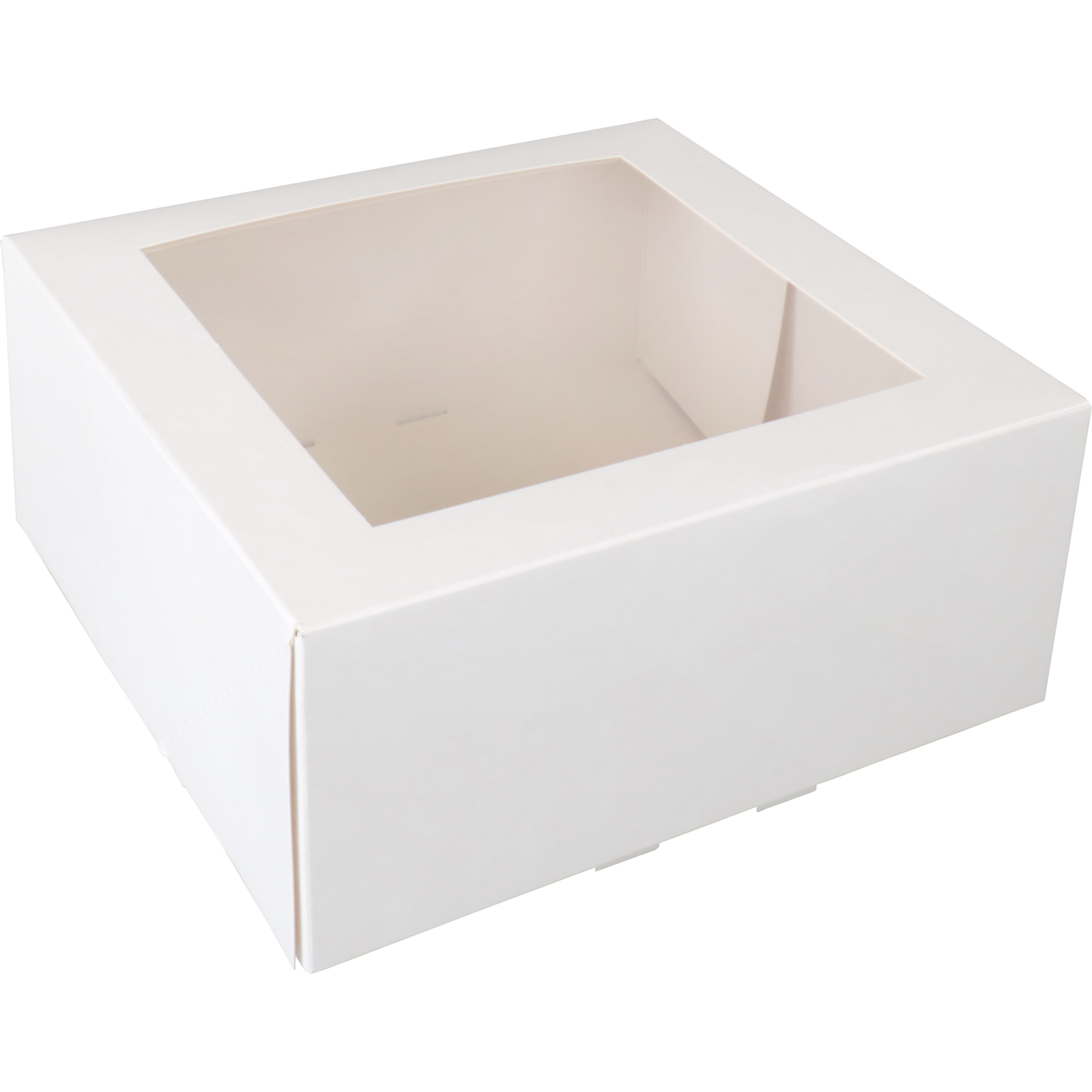 Klika - Pastry box | carton + PET | 21x21x9cm | with window | white | 150 pieces