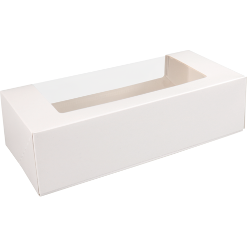 Klika - Zijvensterdoos | karton + PET | 25x10x9cm | wit | 100 stuks