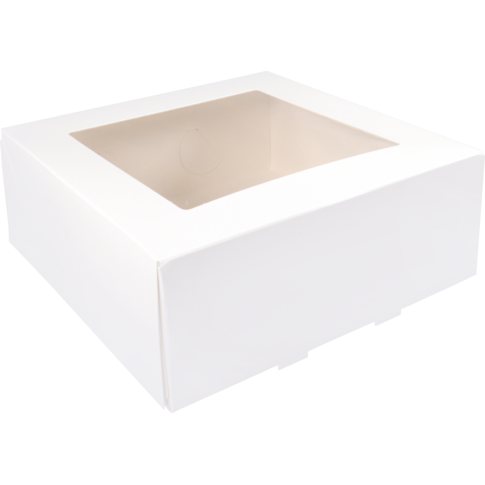 Klika - Vensterdoos | karton + PET | 23x23x11cm | wit | 100 stuks