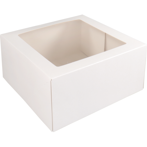 Klika - Vensterdoos | karton + PET | 26x26x10cm | wit | 125 stuks