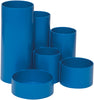 MAUL - tubo pennenbak, 6 vaks, Ø 15 x 12,5 cm, voor 85% uit gerecycleerd PS, blauw