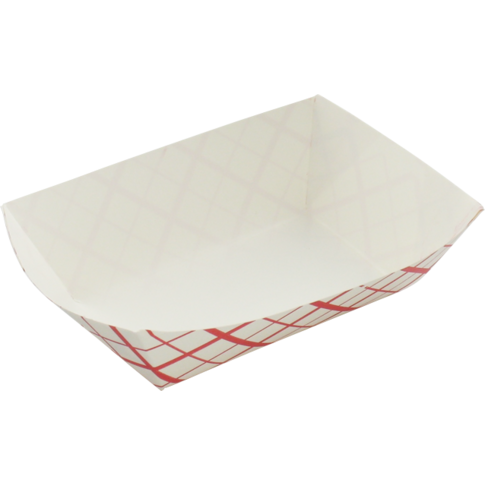 Klika - Bak | Karton + Kleicoating | Sandwichbak | 165x111x38mm | weiß Rot 1000 Stücke