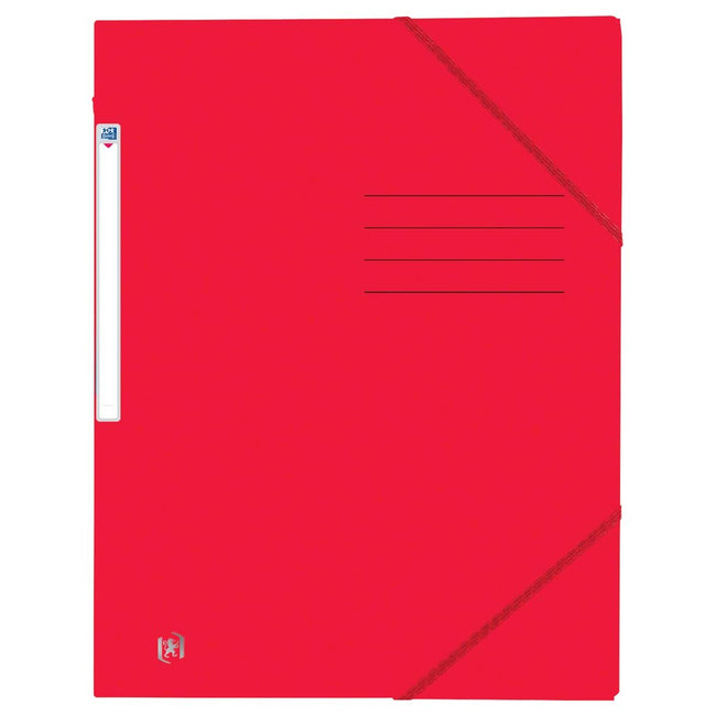 Oxford - Carpeta Top File+ elasto de cartón, tamaño A4, rojo