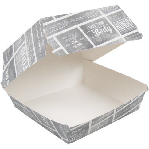 Klika - Tafel Hamburger Container Cardboard M 115x115x70mm 100 Stück