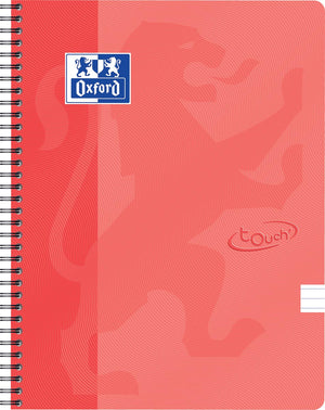 Oxford - Bloc à spirale School Touch, format A4, 140 pages, ligné, orange