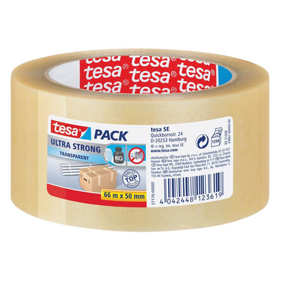 Tesa -  pack Ultra Strong, ft 50 mm x 66 m, PVC, transparant