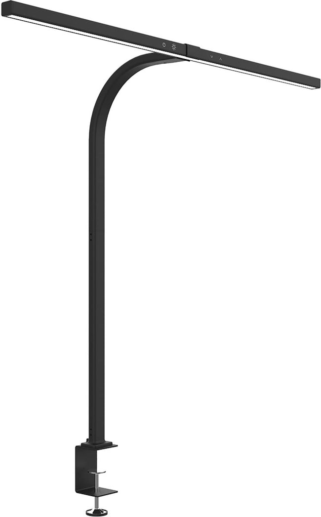 Unilux - Lampada da scrivania Strata led con morsetto da tavolo nera