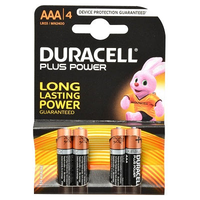 Duracell - Piles Plus Power 4xAAA 1,5V