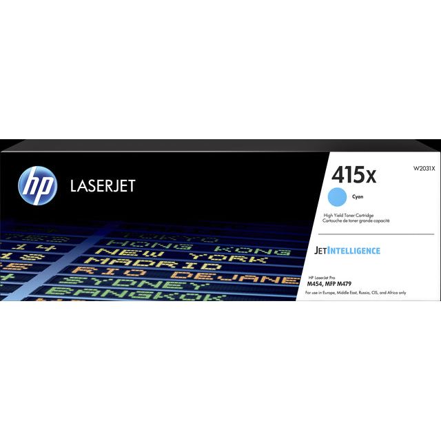 HP - toner 415X, 6.000 pagina's, OEM W2031X, cyaan