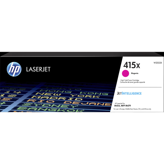 HP - Cartucho de tóner w2033x 415x rojo