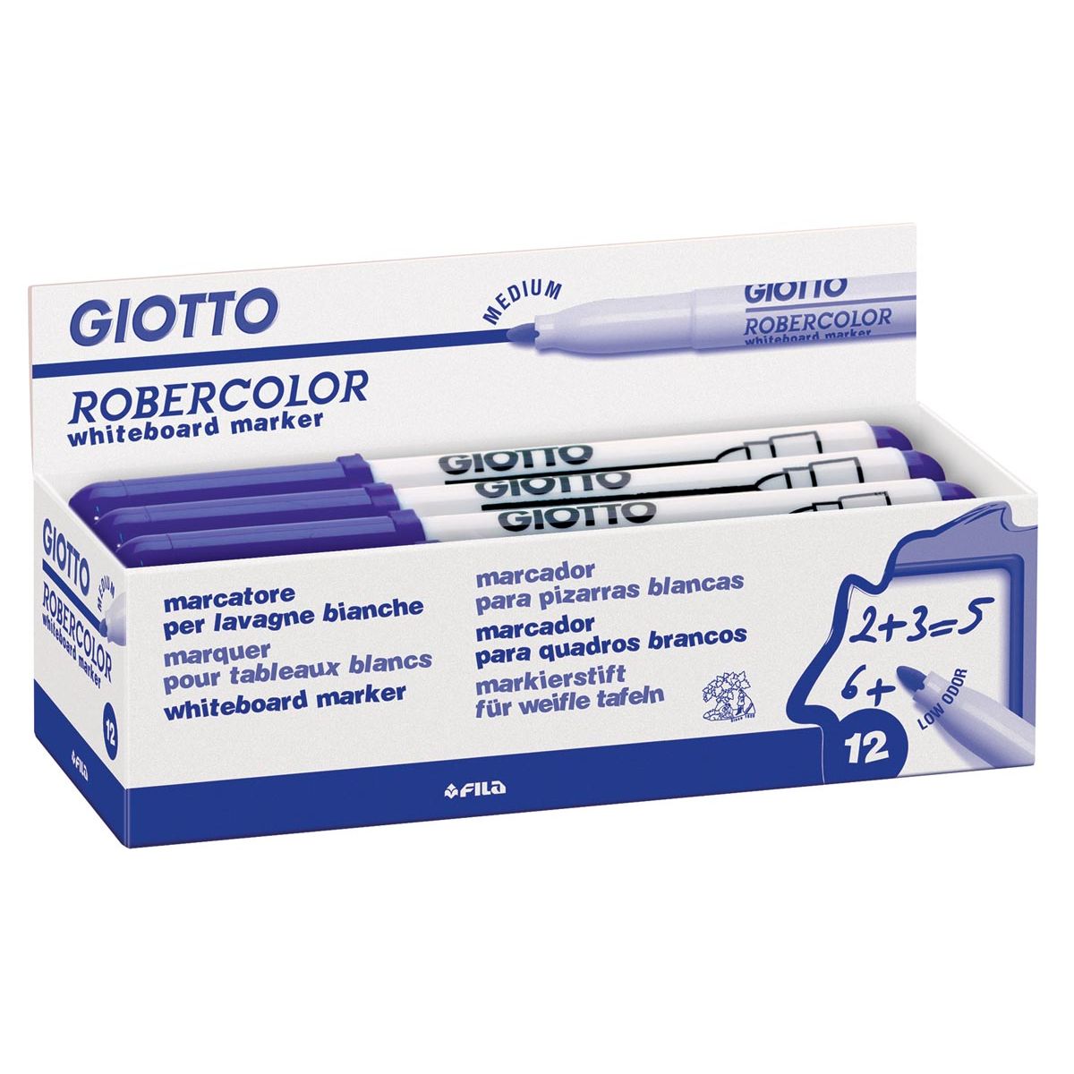 Giotto -  Robercolor whiteboardmarker, medium, ronde punt, blauw