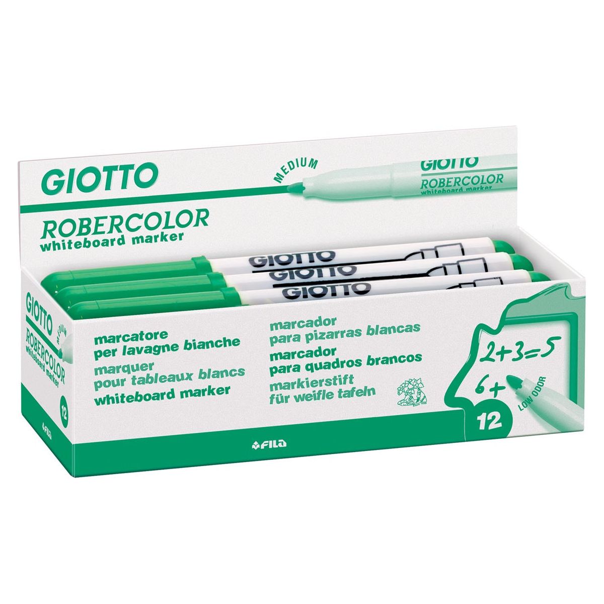 Giotto - Marker de tableau blanc RoberColor, moyen moyen, point rond, vert