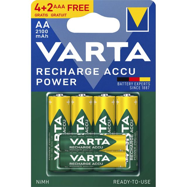 VARTA - Batterie rechargeable 4xaa 2100mAh Ready2USE | Blister une pièce à 6 ans | 10 morceaux