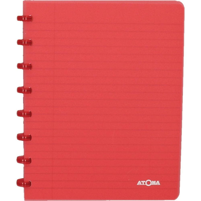 Atoma - Carnet A5 ligne 144 pages 90gr PP transparent assorti