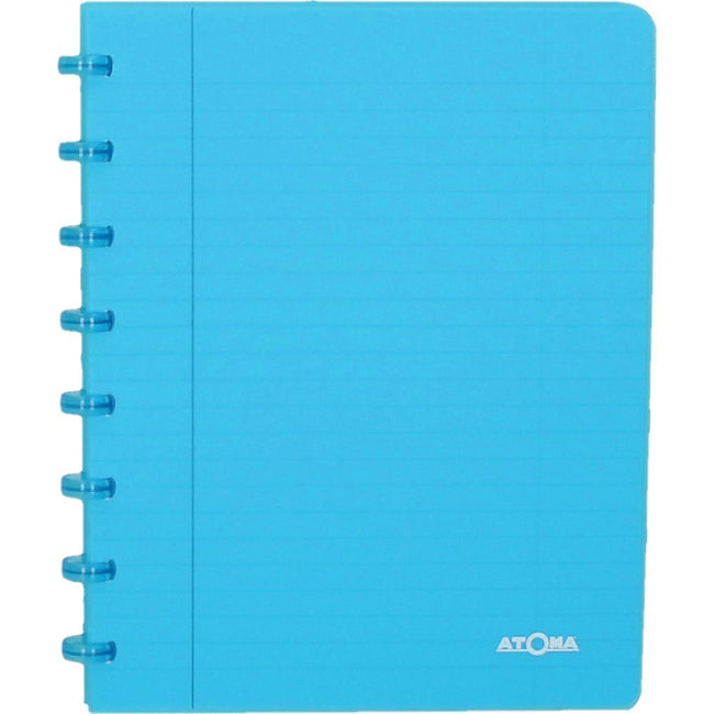 Atoma - Carnet A5 ligne 144 pages 90gr PP transparent assorti