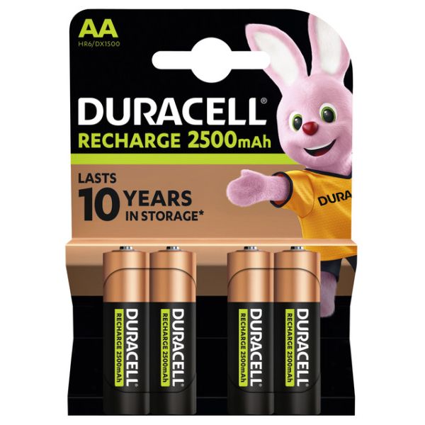 Duracell - Akku wiederaufladbar 4xAA 2500mAh Ultra | 10 Stück