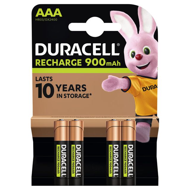 Duracell - Batterie wiederaufladbare Duracell AAA Ultra RCR 900mah | Blasen Sie ein 4 -Stück | 10 Stück