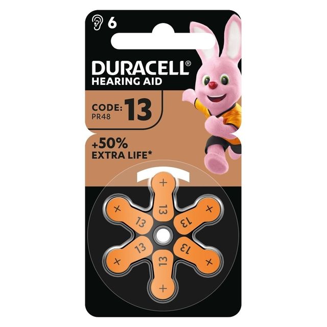 Duracell - Battery Hearing DA13 Ø7.9mm 310mAh 6 pieces