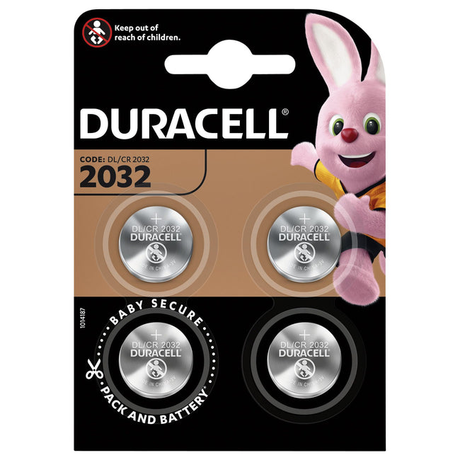 Duracell - Battery button cell 4xCR2032 lithium Ø20mm 3V-180mAh